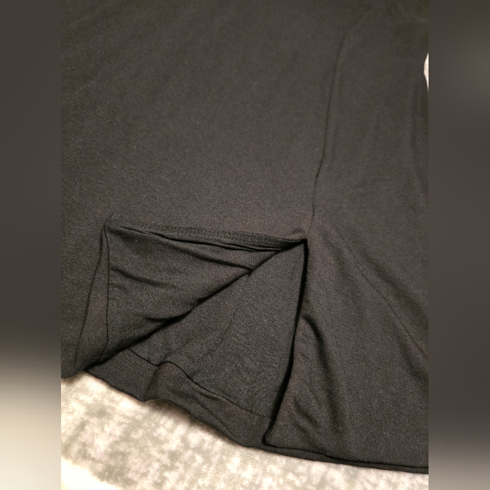 DEVI Modal Bow-Detail Sweetheart-Neck A-line mini dress, black, US 12 UK 16, NWT - Picture 11 of 12